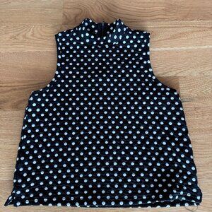 9His STCL Anthropologie Polk a dot blouse, size L
